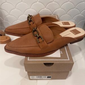 Dolce Vita Sidon Leather Mules Brown Size 9.5